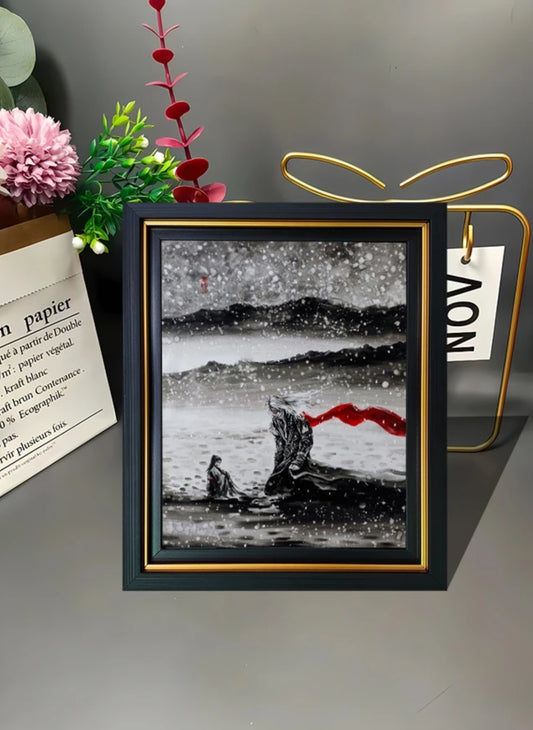 Emperor Huang Tian high-definition print canvas table ornaments with frame 19.5cm*23.5cm