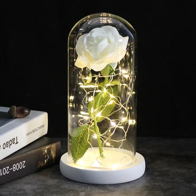 🌌 Beauty and the Beast Rose - Eternal Galaxy Rose in Crystal Dome, Wedding Centerpiece & Valentine's Gift for Wife (Fast Dropshipping)