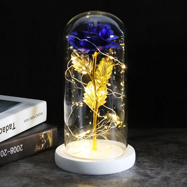 🌌 Beauty and the Beast Rose - Eternal Galaxy Rose in Crystal Dome, Wedding Centerpiece & Valentine's Gift for Wife (Fast Dropshipping)