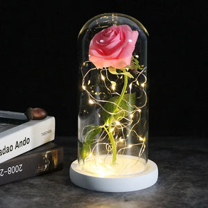 🌌 Beauty and the Beast Rose - Eternal Galaxy Rose in Crystal Dome, Wedding Centerpiece & Valentine's Gift for Wife (Fast Dropshipping)