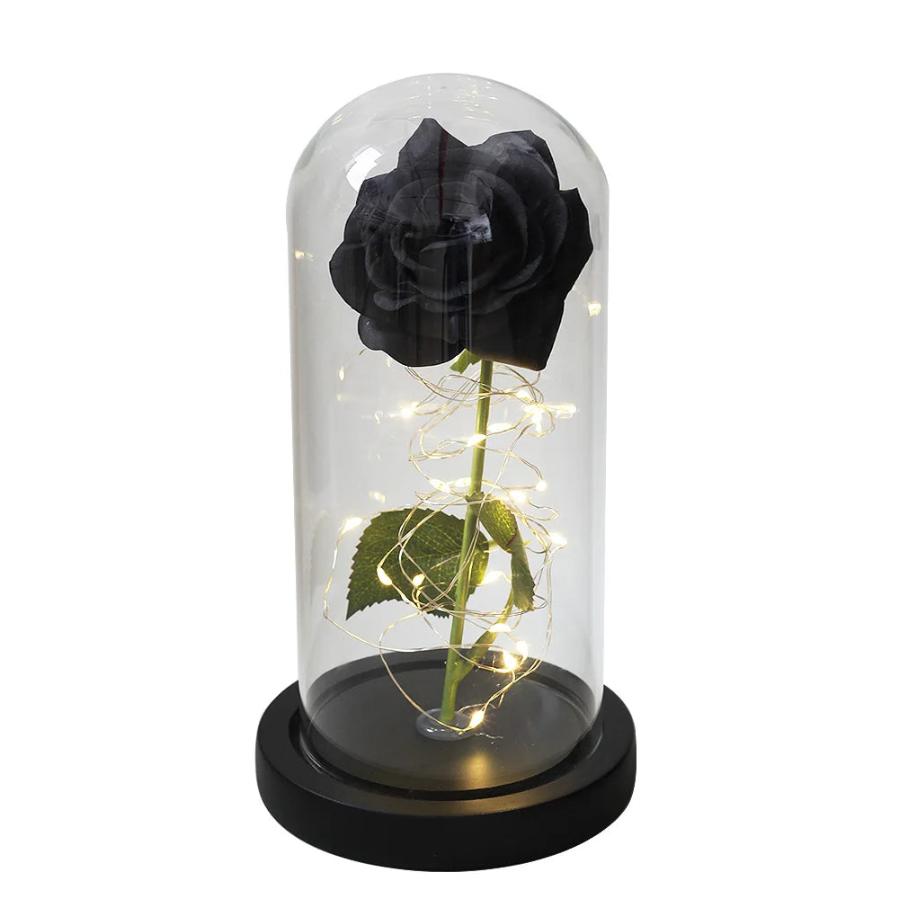 🌌 Beauty and the Beast Rose - Eternal Galaxy Rose in Crystal Dome, Wedding Centerpiece & Valentine's Gift for Wife (Fast Dropshipping)