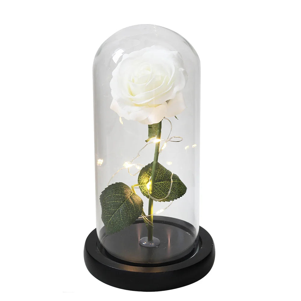 🌌 Beauty and the Beast Rose - Eternal Galaxy Rose in Crystal Dome, Wedding Centerpiece & Valentine's Gift for Wife (Fast Dropshipping)