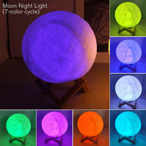 📚 LED Moon Lamp with 16 Colors & Touch Control - Galaxy Night Light for Kids Room, Birthday Gifts for Boys/Girls (NASA-Inspired Design)