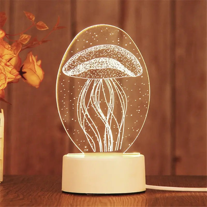 ✨ Acrylic Moon Night Light - 3D Galaxy Projection Bedside Lamp for Adults, Auto Sensor & USB Rechargeable (Free Shipping)