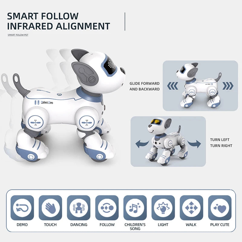 STEM Smart Robot Dog - Programmable Pet with Voice Control, Touch Sensor & Dance Moves for Kids Age 6-12