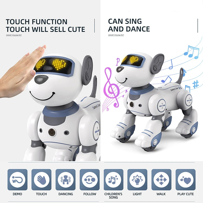 STEM Smart Robot Dog - Programmable Pet with Voice Control, Touch Sensor & Dance Moves for Kids Age 6-12