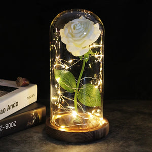 🌌 Beauty and the Beast Rose - Eternal Galaxy Rose in Crystal Dome, Wedding Centerpiece & Valentine's Gift for Wife (Fast Dropshipping)