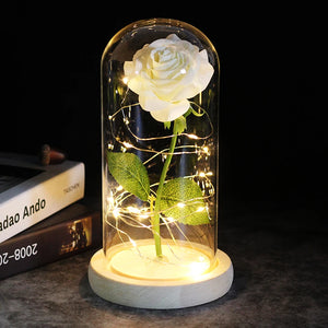 🌌 Beauty and the Beast Rose - Eternal Galaxy Rose in Crystal Dome, Wedding Centerpiece & Valentine's Gift for Wife (Fast Dropshipping)