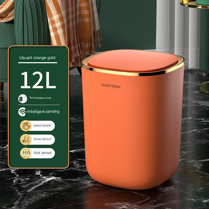 Smart Trash Can Inductive Household Light Luxury With Cover